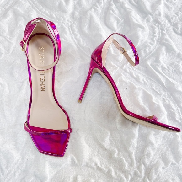 Stuart Weitzman Women's Nudistcurve 100 Ankle Strap High Heel Sandals - Picture 7 of 10